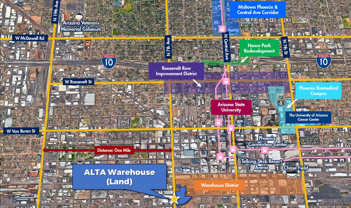 ALTA Warehouse (Land) | 600 West Lincoln Street, Phoenix, AZ 85003 | $6,080,000 | $19.04 Per Land SF